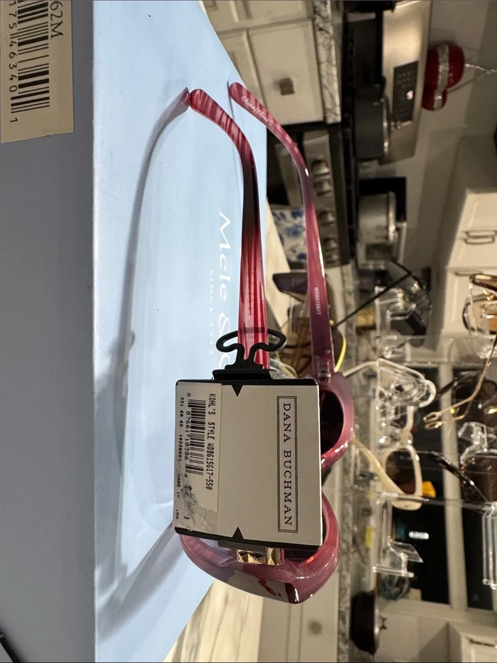 Dana Buchman Red Cat Eye Sunglasses with Gradient Lenses